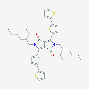 Chemical structure of 3,6-Di([2,2'-bithiophen]-5-yl)-2,5-bis(2-ethylhexyl)pyrrolo[3,4-c]pyrrole-1,4(2H,5H)-dione