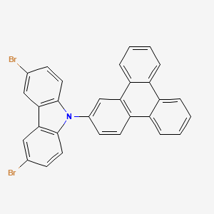 Chemical structure of 3,6-Dibromo-9-(triphenylen-2-yl)carbazole