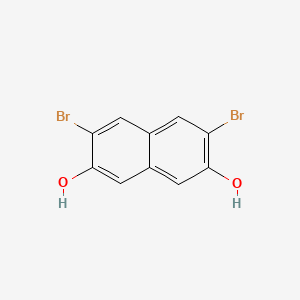 Chemical structure of 3,6-Dibromonaphthalene-2,7-diol