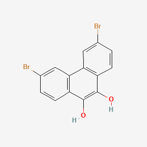 Chemical structure of 3,6-Dibromophenanthrene-9,10-diol