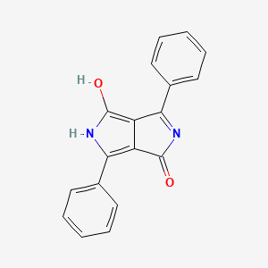 Chemical structure of 3,6-Diphenyl-2,5-dihydropyrrolo[3,4-c]pyrrole-1,4-dione