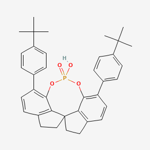 Chemical structure of 3,7-Bis(4-(tert-butyl)phenyl)-5-hydroxy-1,4,5,9,10,13a-hexahydro-5lambda5-diindeno[7,1-de:1',7'-fg][1,3,2]dioxaphosphocin-5-one