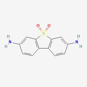Chemical structure of 3,7-Diaminodibenzothiophene-5,5-dioxide