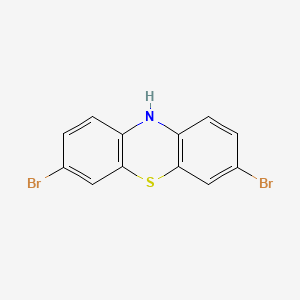 Chemical structure of 3,7-Dibromo-10H-phenothiazine