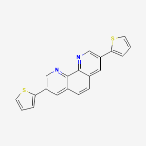 Chemical structure of 3,8-Di(thiophen-2-yl)-1,10-phenanthroline