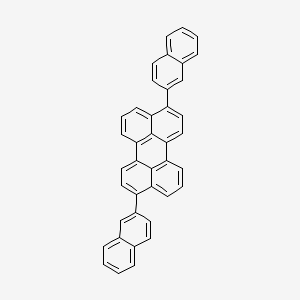Chemical structure of 3,9-Bis(2-naphthyl)perylene