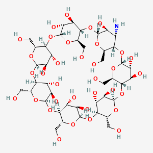 Chemical structure of 3A-Amino-3A-deoxy-(2AS,3AS)-beta-cyclodextrin