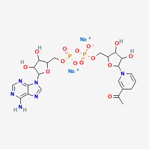 Chemical structure of 3-Acetylpyridine adenine dinucleotide (disodium)