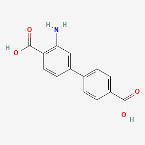 Chemical structure of 3-Amino-[1,1'-biphenyl]-4,4'-dicarboxylic acid