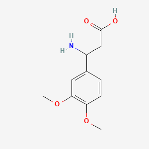 Chemical structure of 3-Amino-3-(3,4-dimethoxyphenyl)propanoic acid