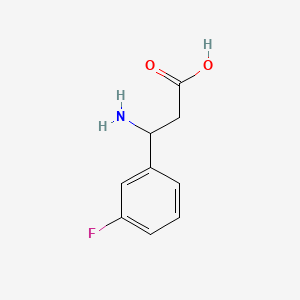 Chemical structure of 3-Amino-3-(3-fluorophenyl)propanoic acid
