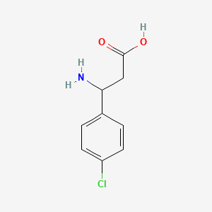 Chemical structure of 3-Amino-3-(4-chlorophenyl)propanoic acid