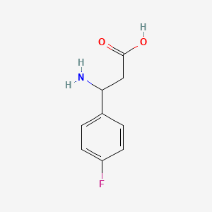 Chemical structure of 3-Amino-3-(4-fluorophenyl)propionic acid
