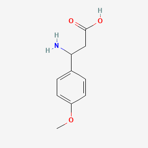 Chemical structure of 3-Amino-3-(4-methoxyphenyl)propanoic acid