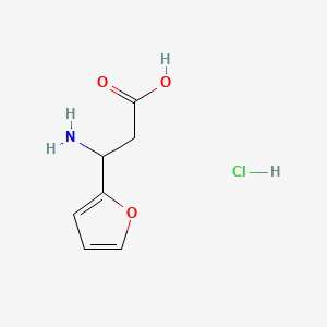 Chemical structure of 3-Amino-3-(furan-2-yl)propanoic acid hydrochloride