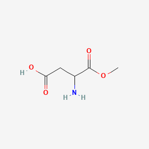 Chemical structure of 3-Amino-4-methoxy-4-oxobutanoic acid