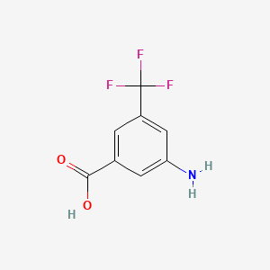 Chemical structure of 3-Amino-5-(trifluoromethyl)benzoic acid