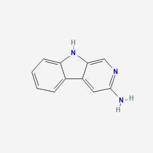 Chemical structure of 9H-Pyrido(3,4-b)indol-3-amine
