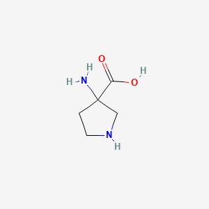 Chemical structure of 3-Aminopyrrolidine-3-carboxylic acid