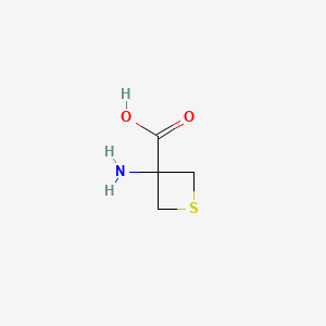 Chemical structure of 3-Aminothietane-3-carboxylic acid