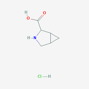 Chemical structure of 3-Azabicyclo[3.1.0]hexane-2-carboxylic acid hydrochloride