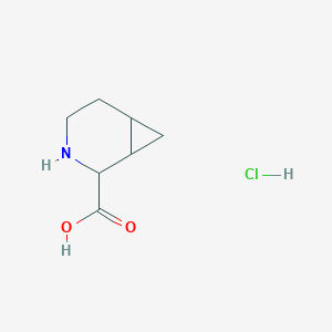 Chemical structure of 3-Azabicyclo[4.1.0]heptane-2-carboxylic acid hydrochloride