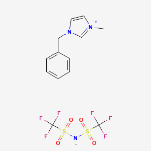 Chemical structure of 3-benzyl-1-methyl-1H-imidazol-3-ium bis((trifluoromethyl)sulfonyl)amide