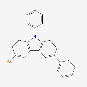 Chemical structure of 3-Bromo-6,9-diphenylcarbazole
