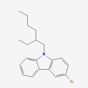 Chemical structure of 3-Bromo-9-(2-ethylhexyl)-9H-carbazole