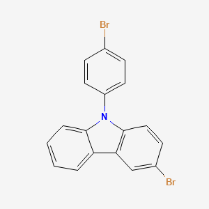 Chemical structure of 3-Bromo-9-(4-bromophenyl)-9H-carbazole