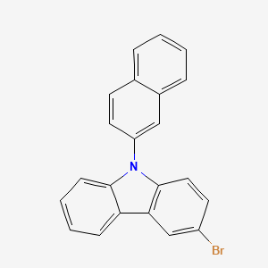 Chemical structure of 3-Bromo-9-(2-naphthyl)carbazole