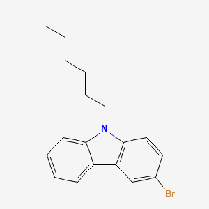 Chemical structure of 3-Bromo-9-hexyl-9H-carbazole