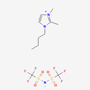 Chemical structure of 3-Butyl-1,2-dimethyl-1H-imidazol-3-ium bis((trifluoromethyl)sulfonyl)amide