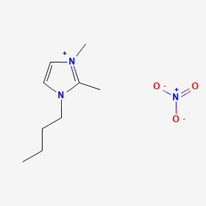Chemical structure of 1-Butyl-2,3-dimethylimidazolium nitrate