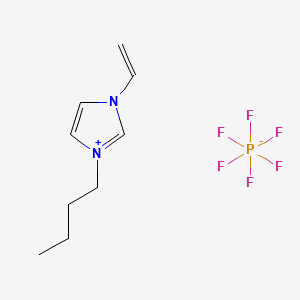 Chemical structure of 1-Butyl-3-vinylimidazolium hexafluorophosphate