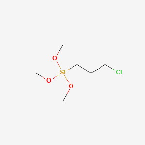 Chemical structure of 3-Chloropropyltrimethoxysilane