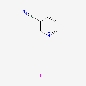 Chemical structure of 3-Cyano-1-methylpyridinium iodide