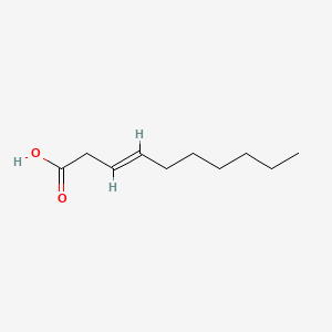 Chemical structure of 3-Decenoic Acid