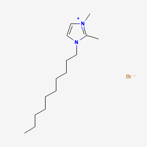 Chemical structure of 1-Decyl-2,3-dimethylimidazolium bromide