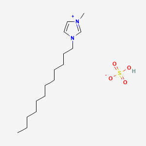 Chemical structure of 1-Dodecyl-3-methylimidazolium hydrogen sulfate