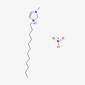 Chemical structure of 3-Dodecyl-1-methyl-2,3-dihydro-1H-imidazol-1-ium nitrate
