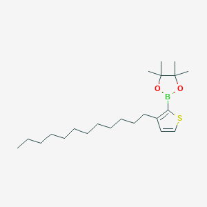 Chemical structure of 3-Dodecyl-2-(4,4,5,5-tetramethyl-1,3,2-dioxaborolan-2-yl)thiophene