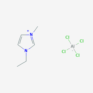 Chemical structure of 3-Ethyl-1-methyl-1H-imidazol-3-ium tetrachloroaluminate