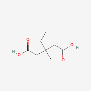 Chemical structure of 3-Ethyl-3-methylglutaric acid