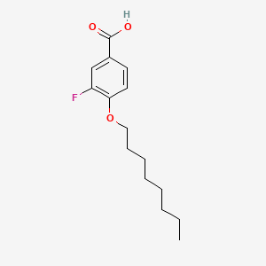 Chemical structure of 3-Fluoro-4-n-octyloxybenzoic Acid