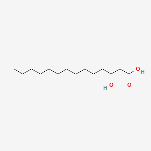 Chemical structure of 3-Hydroxytetradecanoic acid