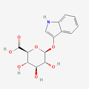 Chemical structure of 3-Indolyl-β-D-glucuronide