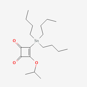 Chemical structure of 3-Isopropoxy-4-(tri-n-butylstannyl)-3-cyclobutene-1,2-dione