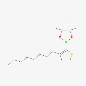 Chemical structure of 3-n-Octyl-2-(4,4,5,5-tetramethyl-1,3,2-dioxaborolan-2-yl)thiophene