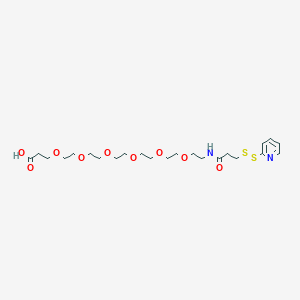 Chemical structure of SPDP-PEG6-acid